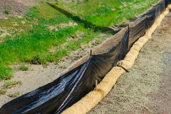 Straw Wattle Installation in Palmetto