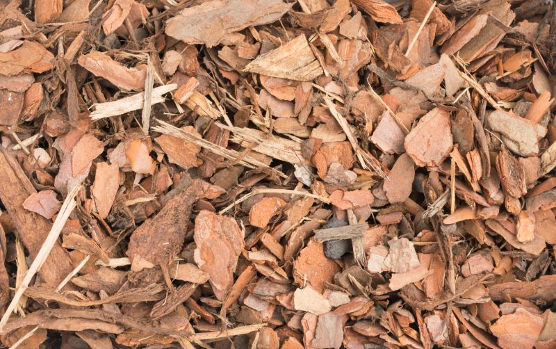 Pine Bark Mulch Installation